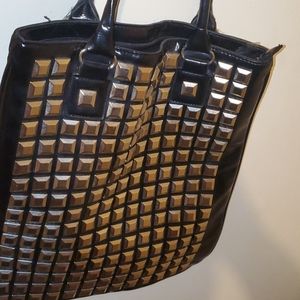 Silver studded purse